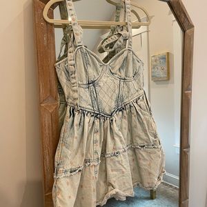 LoveShackFancy Denim Mini Dress